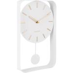 Horloges design Karlsson blanches en métal modernes 