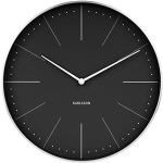 Horloges silencieuses Karlsson noires modernes 