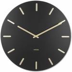 Horloges silencieuses Karlsson noires en métal en promo 