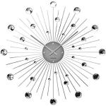 Horloges murales Karlsson argentées en cristal en promo 