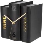 Karlsson KA5629 Horloge à poser Trompe-l'oeil Livres Book Noir Carton rigide et métal H20 x 20 x 15 cm