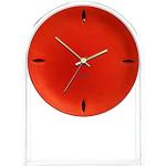 Horloges design Kartell rouges en cristal 