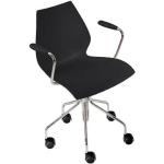 Chaises design Kartell gris anthracite avec accoudoirs 