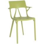 Chaises design Kartell vertes avec accoudoirs en lot de 2 