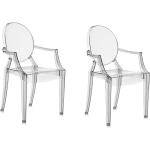 KARTELL set de 2 chaises LOUIS GHOST (Fum clair - Polycarbonate 2.0 partir de matire premire renouvelable)