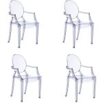 KARTELL set de 4 chaises LOUIS GHOST (Bleu - Polycarbonate 2.0 partir de matire premire renouvelable)