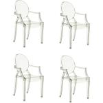 KARTELL set de 4 chaises LOUIS GHOST (Vert - Polycarbonate 2.0 partir de matire premire renouvelable)