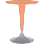 Tables rondes Kartell orange en aluminium diamètre 60 cm 