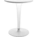 Kartell Table Top Top For Dr. Yes Ø60cm structure ronde blanc H 72cm/structure PMMA transparent