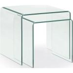 Tables basses rectangulaires Kave Home en verre en lot de 2 