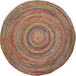 Kave Home - Tapis Saht multicolore rond Ø 100 cm en jute naturel