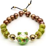 Bracelets de perles vert olive à perles Naruto Sakura Haruno look Kawaii 
