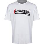 T-shirts Kawasaki blancs en coton à manches courtes à manches courtes à col rond Taille S look fashion 