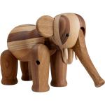 Statuettes en bois Kay Bojesen marron en bois à motif éléphants 