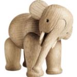 Statuettes en bois Kay Bojesen marron en chêne à motif éléphants 