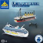 KAZI Titanic luxe océan Liner modèle blocs de construction 3D bateau de tourisme enfants assemblage brique jouets cadeau d'anniversaire sans boîte