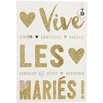 Carte De Voeux Paillettes - Mariage - Vive Les Mariés