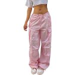 Pantalons de randonnée roses en cuir synthétique Taille S look casual pour femme 