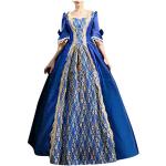 Robes de bal longues de mariée saison été bleues Taille S plus size look médiéval pour femme 