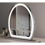 Miroirs de salle de bain gris en métal lumineux 
