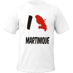 Kdomania - Tee Shirt I Love Martinique - pour Mixte Enfant - Taille : 10/12 Ans