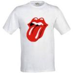 T-shirts Kdomania blancs à manches courtes Rolling Stones à manches courtes à col rond Taille XL look fashion pour homme 