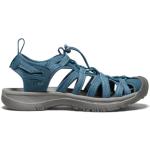 Sandales Keen bleues en caoutchouc à lacets pour femme en promo 
