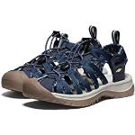 Chaussures de randonnée Keen bleues en caoutchouc à lacets Pointure 38,5 look fashion pour femme en promo 
