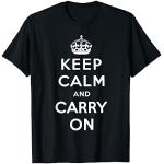 T-shirts noirs Meme / Theme Keep calm and carry on Taille S look fashion pour homme 