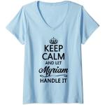 Keep Calm and let MYRIAM Handle It | Funny Name Gift T-Shirt avec Col en V