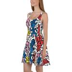Robes en polyester sans manches Keith Haring sans manches look Skater pour femme 