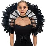 Boleros en satin noirs en dentelle Tailles uniques look gothique pour femme en promo 