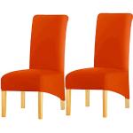 Housses de chaise orange en tissu extensibles pour bébé 