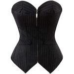Bustiers noirs à rayures Taille XL steampunk pour femme en promo 