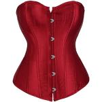 Corsets minceur rouges en satin Taille XS steampunk pour femme en promo 