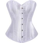 Corsets burlesques blancs en satin Taille M steampunk pour femme en promo 