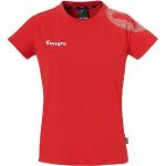 T-shirts de handball Kempa rouges en coton respirants à col rond Taille XXL look fashion pour femme en promo 