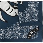 Écharpes de créateur Kenzo bleu marine à motif éléphants Tailles uniques 