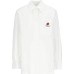 Chemises de créateur Kenzo blanches en coton à manches longues à manches longues Taille XS classiques pour femme 