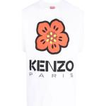 T-shirts à imprimés de créateur Kenzo blancs à fleurs à motif fleurs à manches courtes à col rond pour homme 