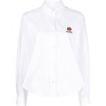 Chemises de créateur Kenzo Logo blanches à manches longues Taille XS pour femme 