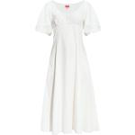 Robes empire de créateur Kenzo blanches midi à manches courtes à col rond Taille XL pour femme 