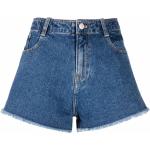 Shorts en jean de créateur Kenzo Logo bleus en cuir de veau à franges Taille XS classiques pour femme en promo 
