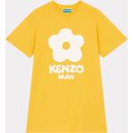 Robes à manches courtes dorées en coton à motif fleurs bio Taille 10 ans pour fille de la boutique en ligne Kenzo 