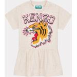 Robes à manches courtes blanc crème à effet tigré à motif tigres Taille 12 ans pour fille de la boutique en ligne Kenzo 