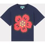 T-shirts à manches courtes bleu marine en coton à motif fleurs enfant bio 