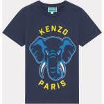 T-shirts à manches courtes bleu marine à motif éléphants enfant bio 
