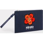 Pochettes de créateur Kenzo Flower bleu marine en toile à motif fleurs pour homme 