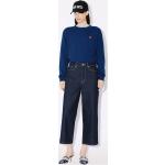 Jeans larges de créateur Kenzo bleus en denim bruts Taille L look asiatique pour femme 
