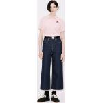 Jeans larges de créateur Kenzo bleus en denim bruts Taille 3 XL look asiatique pour femme 